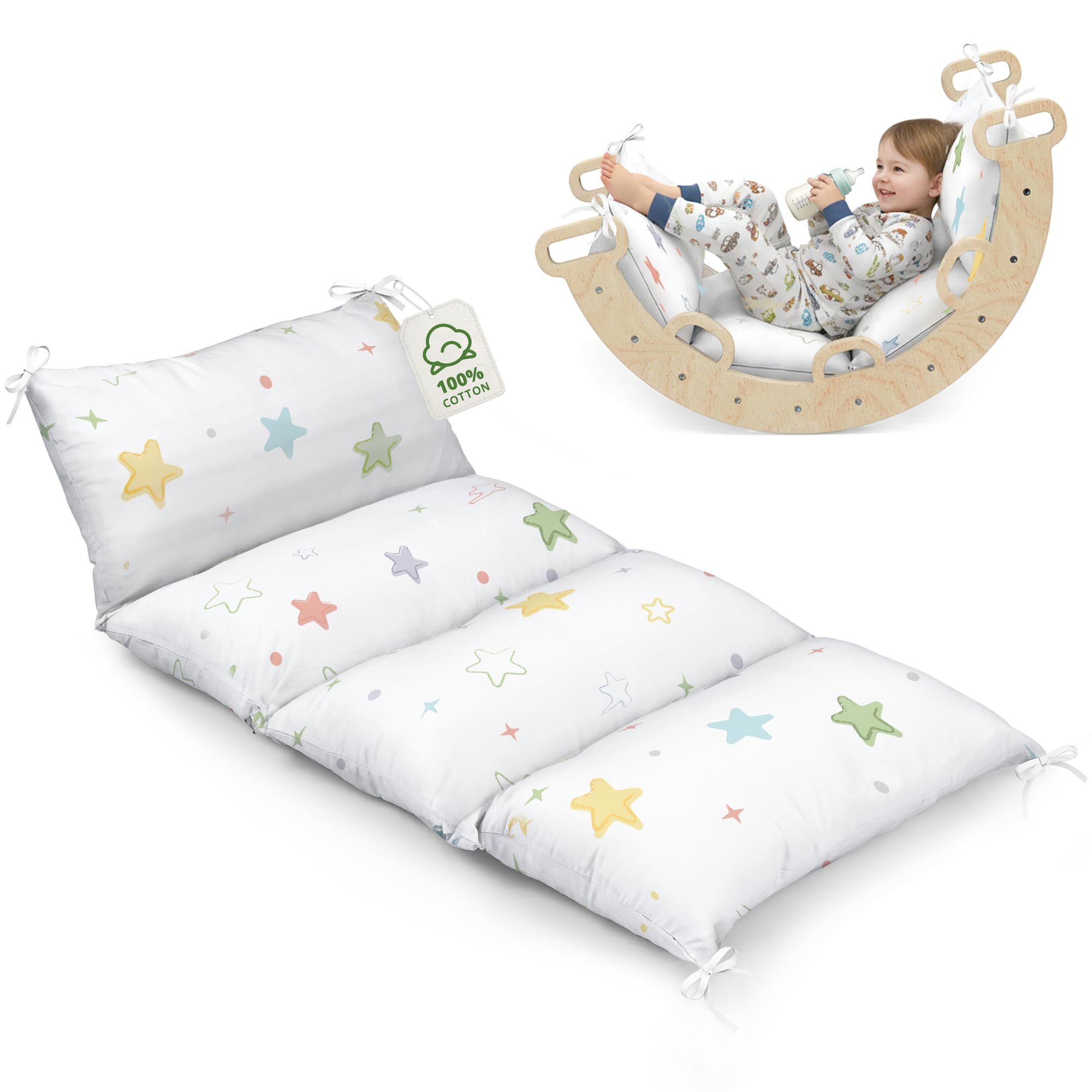 BlueWood Climbing Arch Cushion, Pikler Cushion for Kids, Star