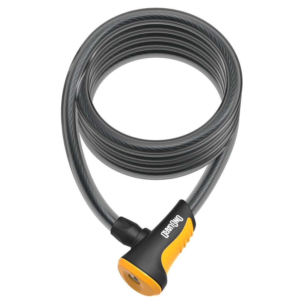 OnGuard Neon Spiral Lock, 180cm x 12mm, Orange.