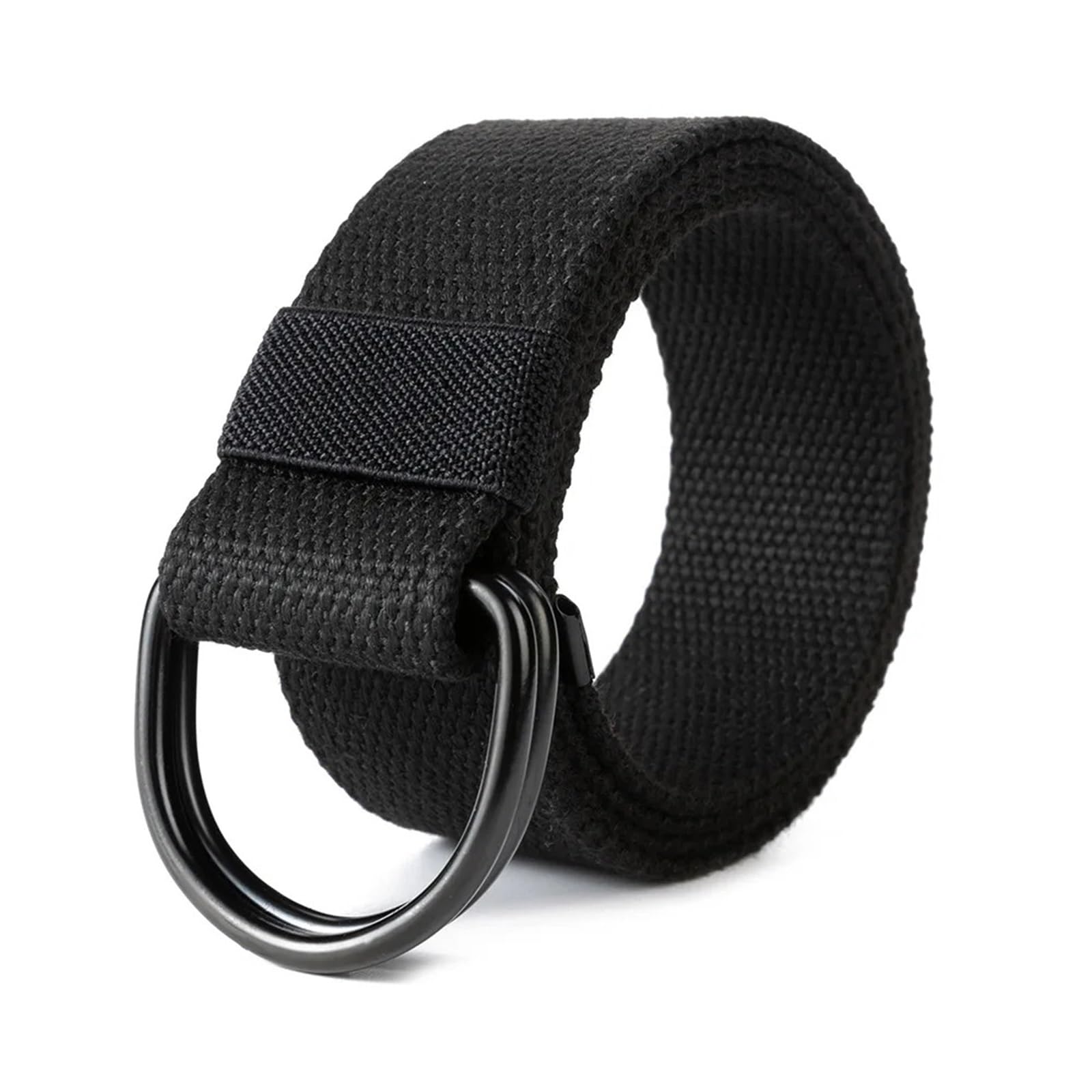 Cintura in tela - 3,8 cm x 130 cm - Cintura casual con doppio anello a