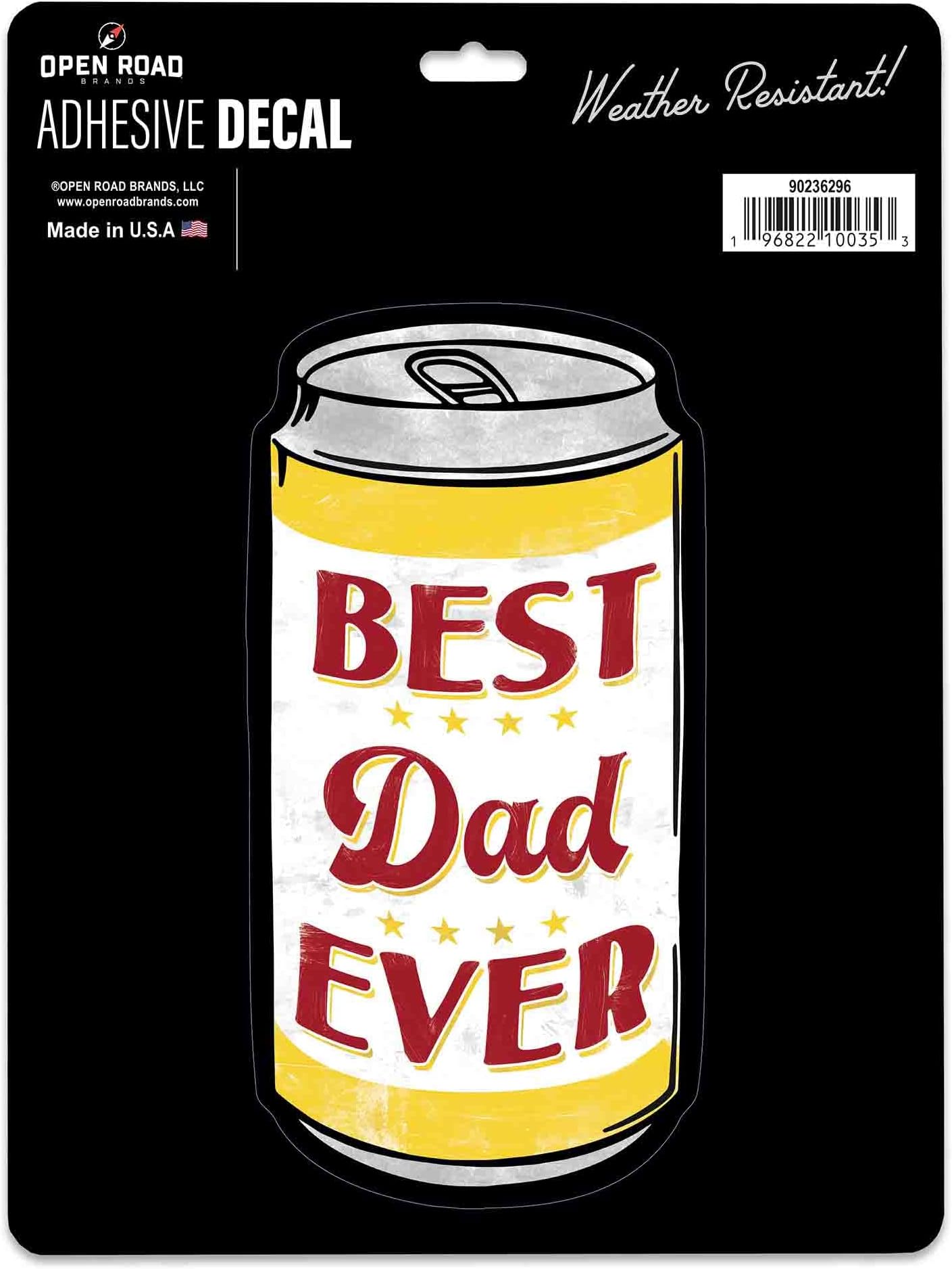 Best Dad Ever Adhesive Vinyl Decal - Fun Dad Sticker for Car, Window, or Laptop - Perfect for Father’s Day Gifts