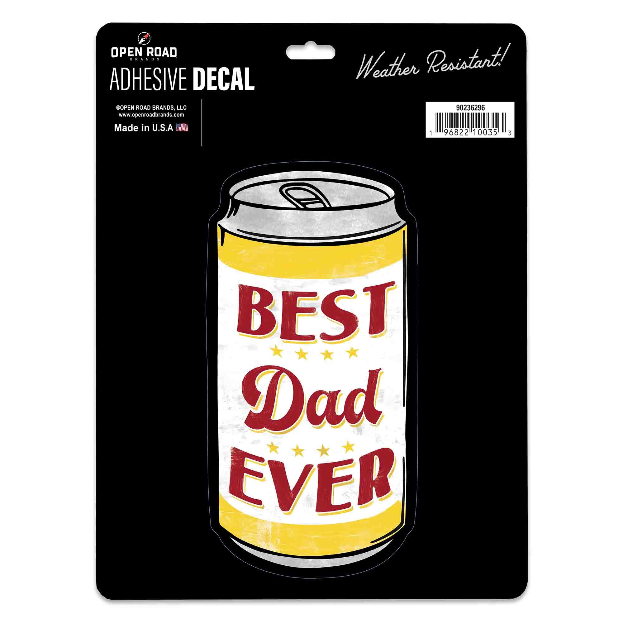 Best Dad Ever Adhesive Vinyl Decal - Fun Dad Sticker for Car, Window, or Laptop - Perfect for Father’s Day Gifts