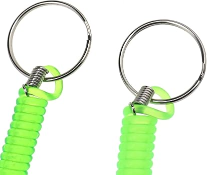 Amazon.co.jp: 12個 カラフル スパイラル キーリング キーチェーン