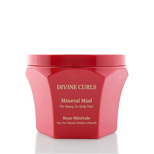 Saphira Divine Mineral Mud para cabello rizado y ondulado, hidratante para el cabello y acondicionador profundo para brillo y rebote, sin sulfatos,