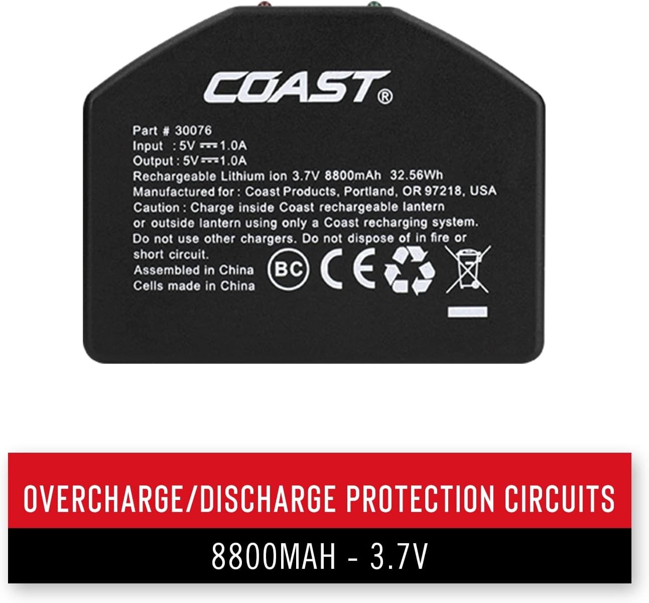 Coast ZX1010 Zithion-X USB Rechargeable Battery