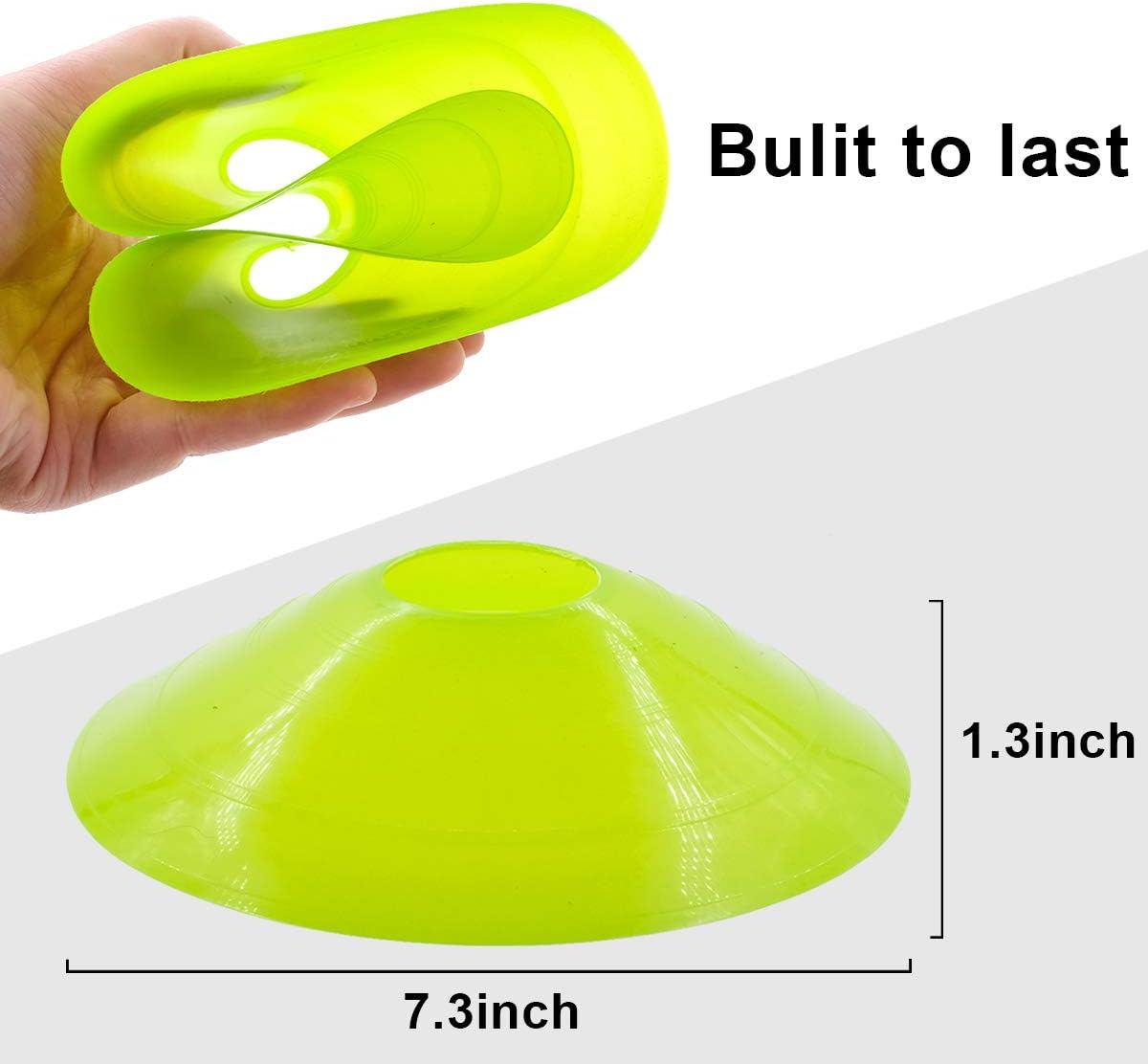 HSZJsto Pro Disc Cones (Set of 60) Soccer Mini Cones - Agility Soccer Cones with Carry Bag for Training, Football, Kids, Sports, Field Cone Markers, Sports Equipment for Fitness Training : Sports & Outdoors