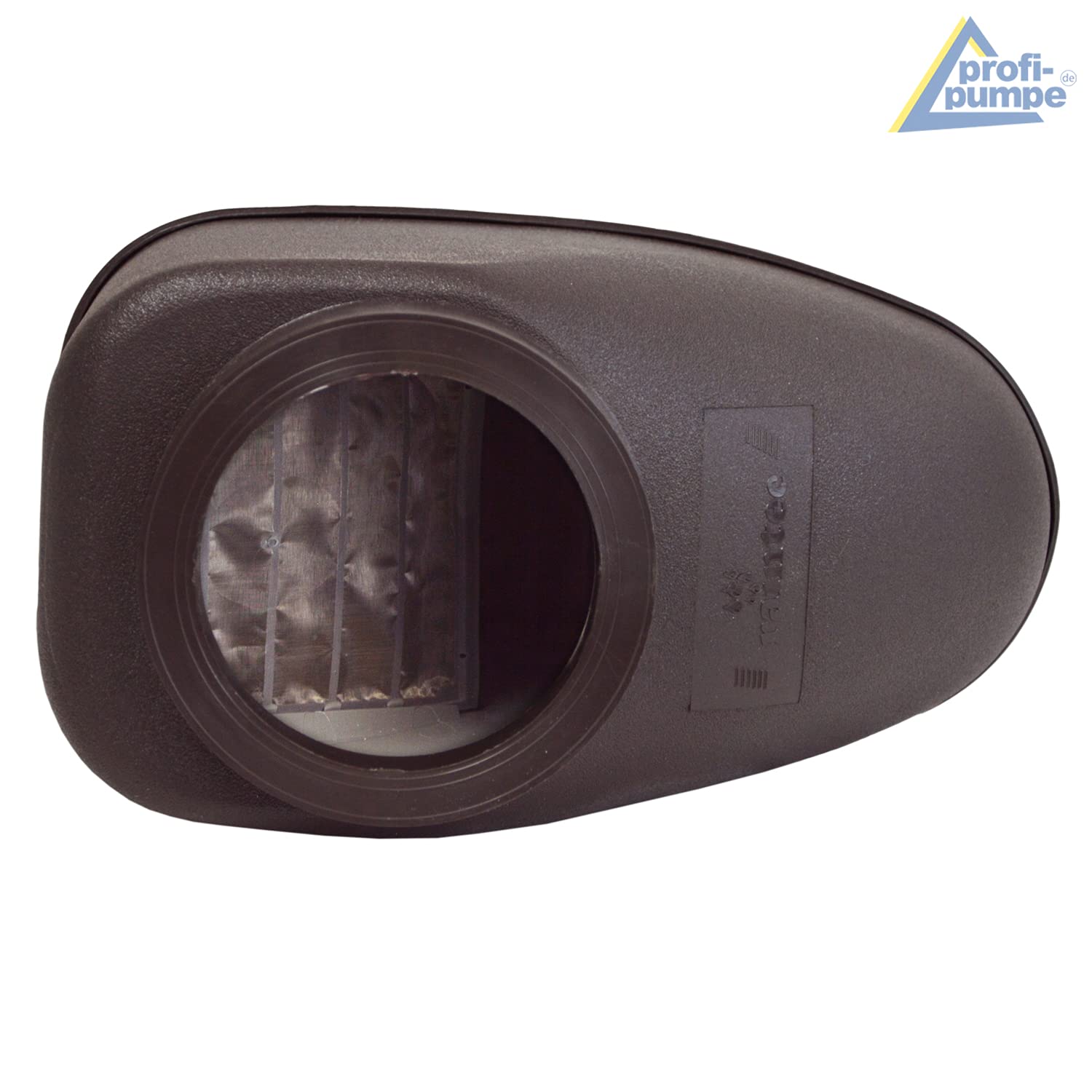 REGENSAMMLER FALLROHR-Filter REGENTONNEN-FÜLLAUTOMAT Z 100 – Regenwasserfilter in selbstreinigender Bauart mit Edelstahl-Sieb und 100-125mm-Universal-Anschluss für Profi-Regenwassernutzung (Braun)