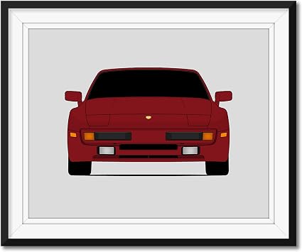 Custom Car Posters Handmade Poster compatible with Porsche 944 1983-1985 Print Wall Art Decor - 8x10 Satin Print Unframed