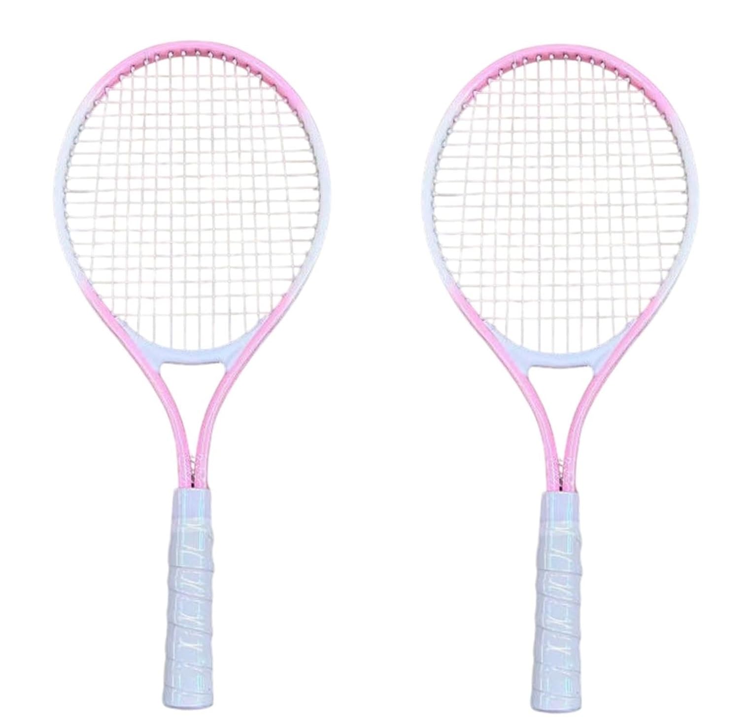 Dolphy Recreational Tennis Rackets Adults | 22 cm - 2 Player Tennis Racquets Set | Super Lightweight Tennis Racquets for Student,Training & Beginners with Overgrips and Carry Bag (Pink)-image-31