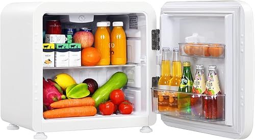 COSTWAY Mini refrigerador de 1.6 pies cúbicos, refrigerador compacto con descongelación automática, puerta reversible individual, termostato