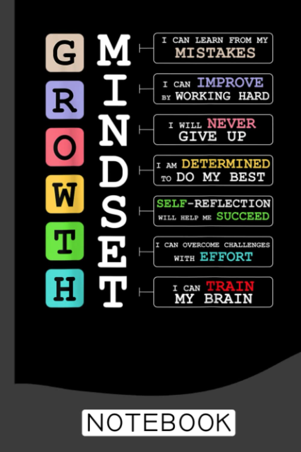 Growth Mindset Notebook: Notebook | Journal Gift for Teacher: Perfect for Appreciation Week, Thank You, End of Year, Retirement