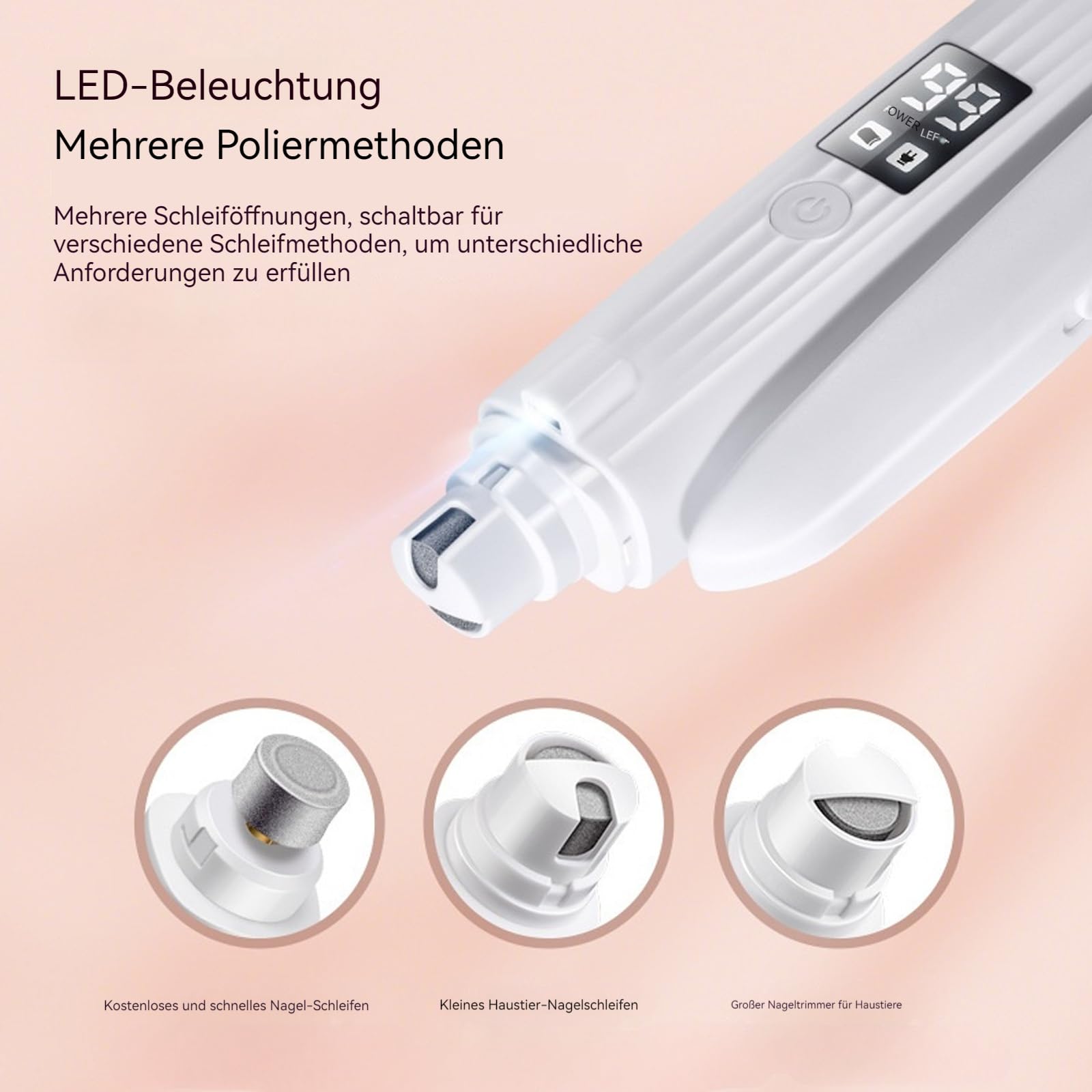 Pettrim 2-in-1- LED-Krallenschneider + Nagelschleifer, Nagelknipser Mit LED-Licht Für Hunde Katzen, Krallenschere Für Hunde Mit Licht Und Sicherheitsschutz, Für Angstfreies Und Sanftes (2PCS)