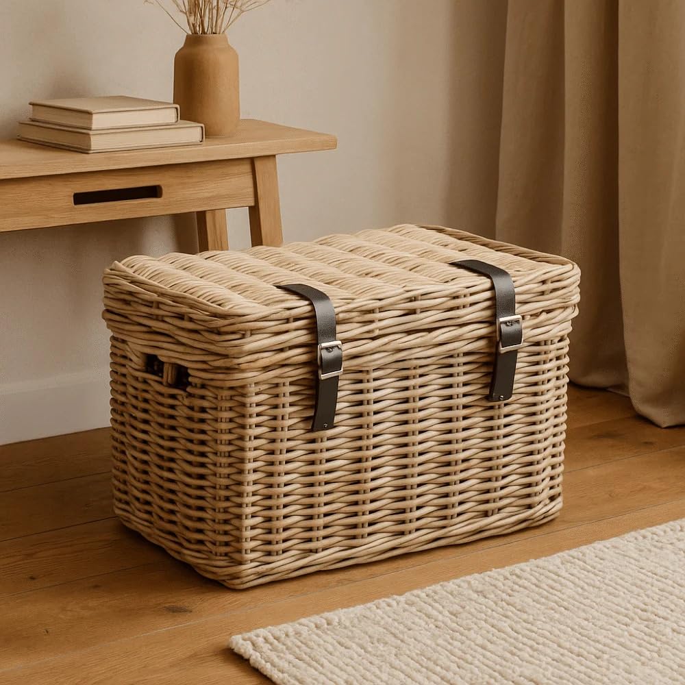 Interieurdirekt Panier de rangement en osier - Alicia (60 x 40 x 33)