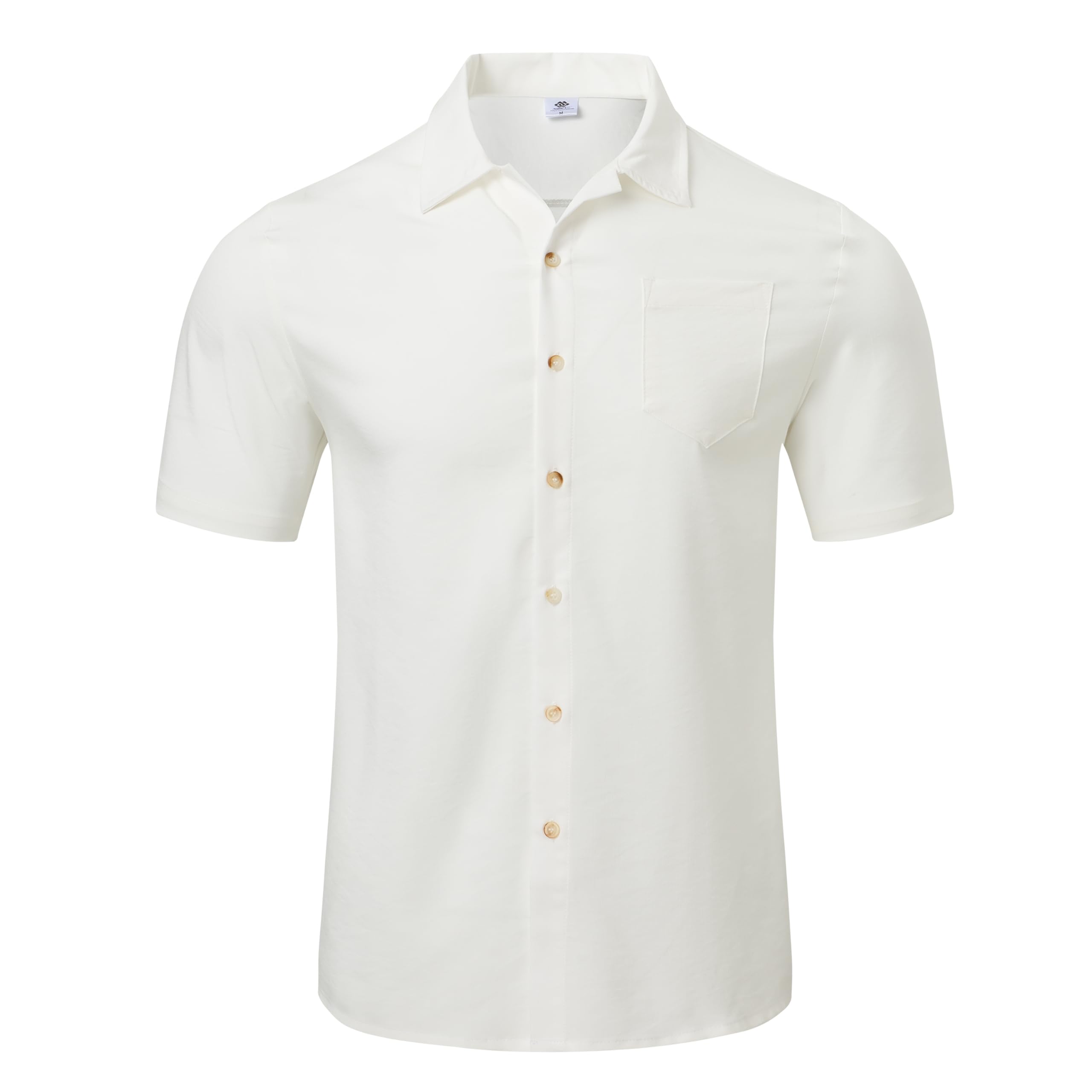 YIRUIYA Mens Casual Button Down Shirts Short Sleeve Wrinkle Free Summer Shirt