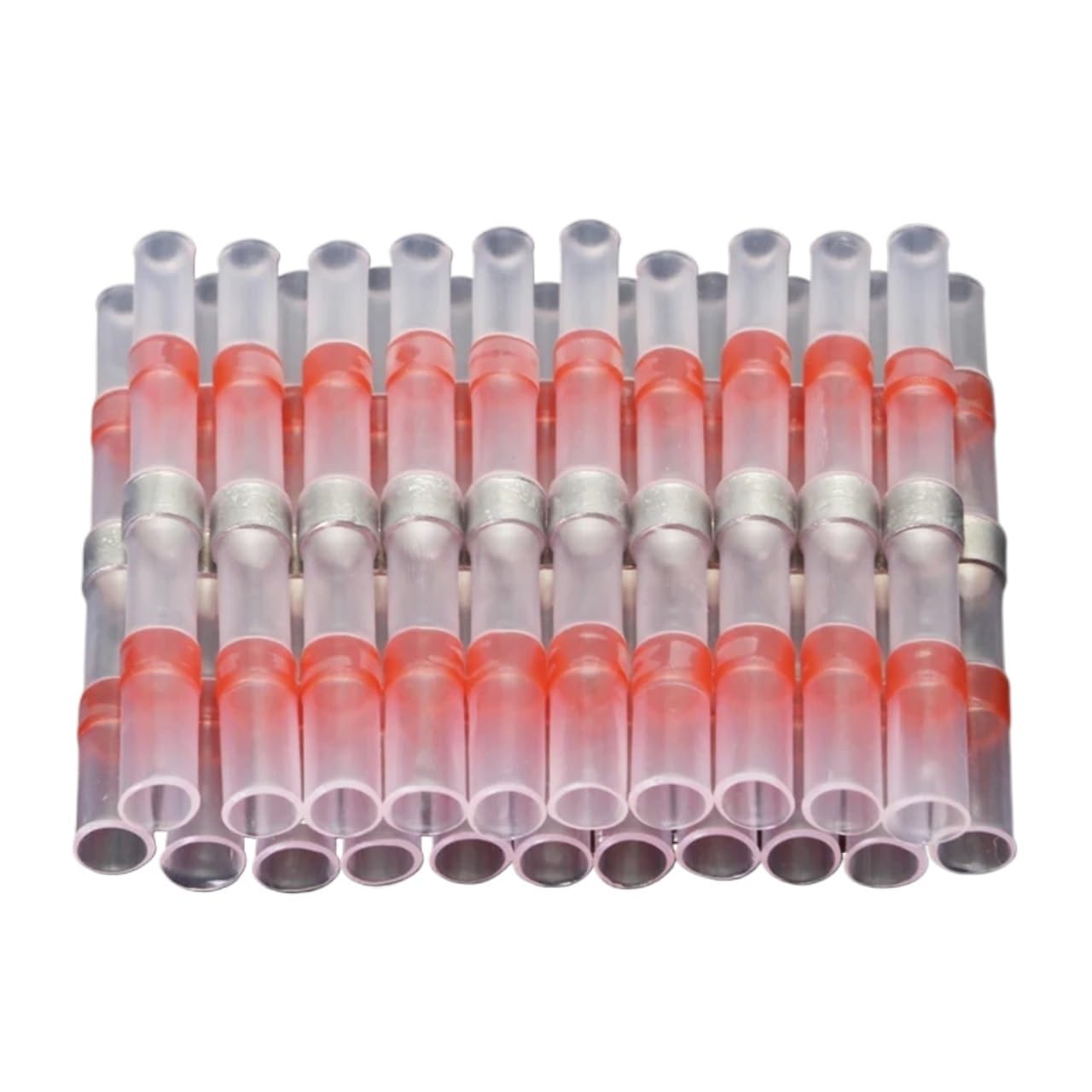Złącze przewodu termokurczącego, Złącza termokurczliwe doczołowe, wodoodporne, wielokolorowe, różne rozmiary(Rosso,10PCS)