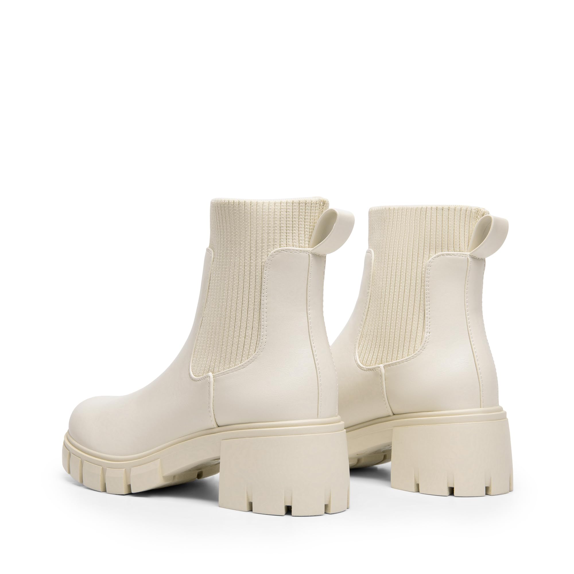 DREAM PAIRS Stivali da Donna Casuale Chelsea Stivaletti Tacco Medio Stivaletto Blocco Tacco