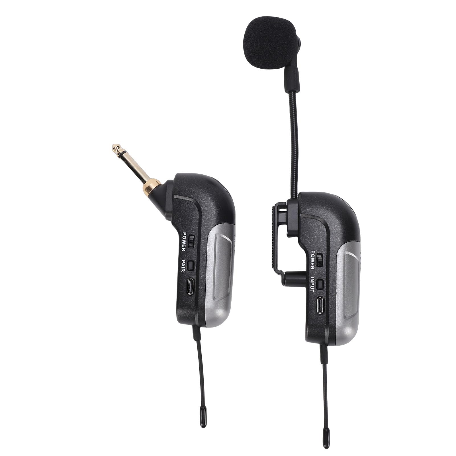 Elprico Microfono Wireless per Fisarmonica con Ricevitore, Microfono per Ripresa di Strumenti Audio HD, Microfonico Progettato per Fisarmonica, Portata di 30 M e Durata della Batteria