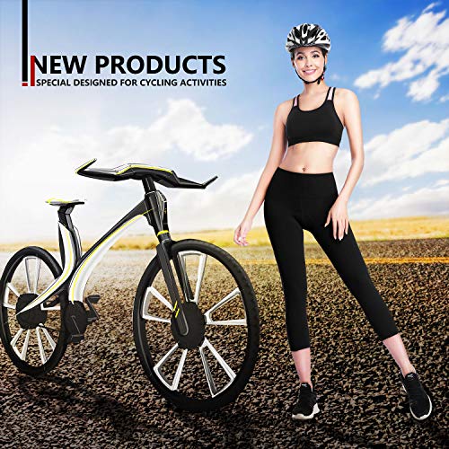 image for DAYOUNG Women's Bike Tights 3D Padded Leggings Capri Cycling Bicycle B