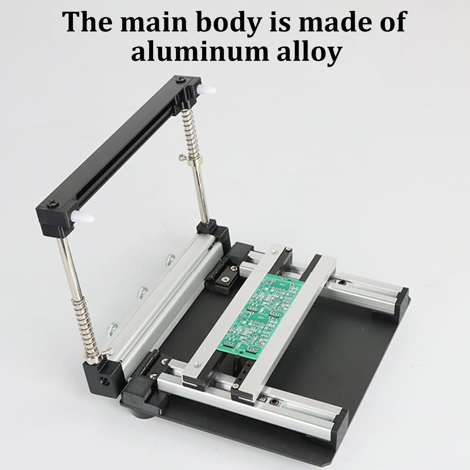 EstacióN de ImpresióN de Pantalla PequeñA,Mesa de ImpresióN de Pasta de Soldadura de Malla De Acero SMT,Impresora de Plantillas PCB con Grosor Ajustable,Mini Mesa de SerigrafíA Manual(Size:10*10cm)