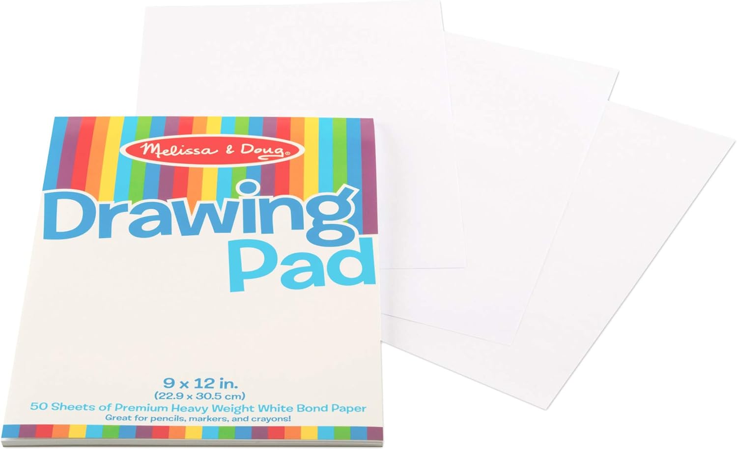 Melissa & Doug Drawing Pad (9 x 12 inches) With 50 Sheets of White Bond Paper