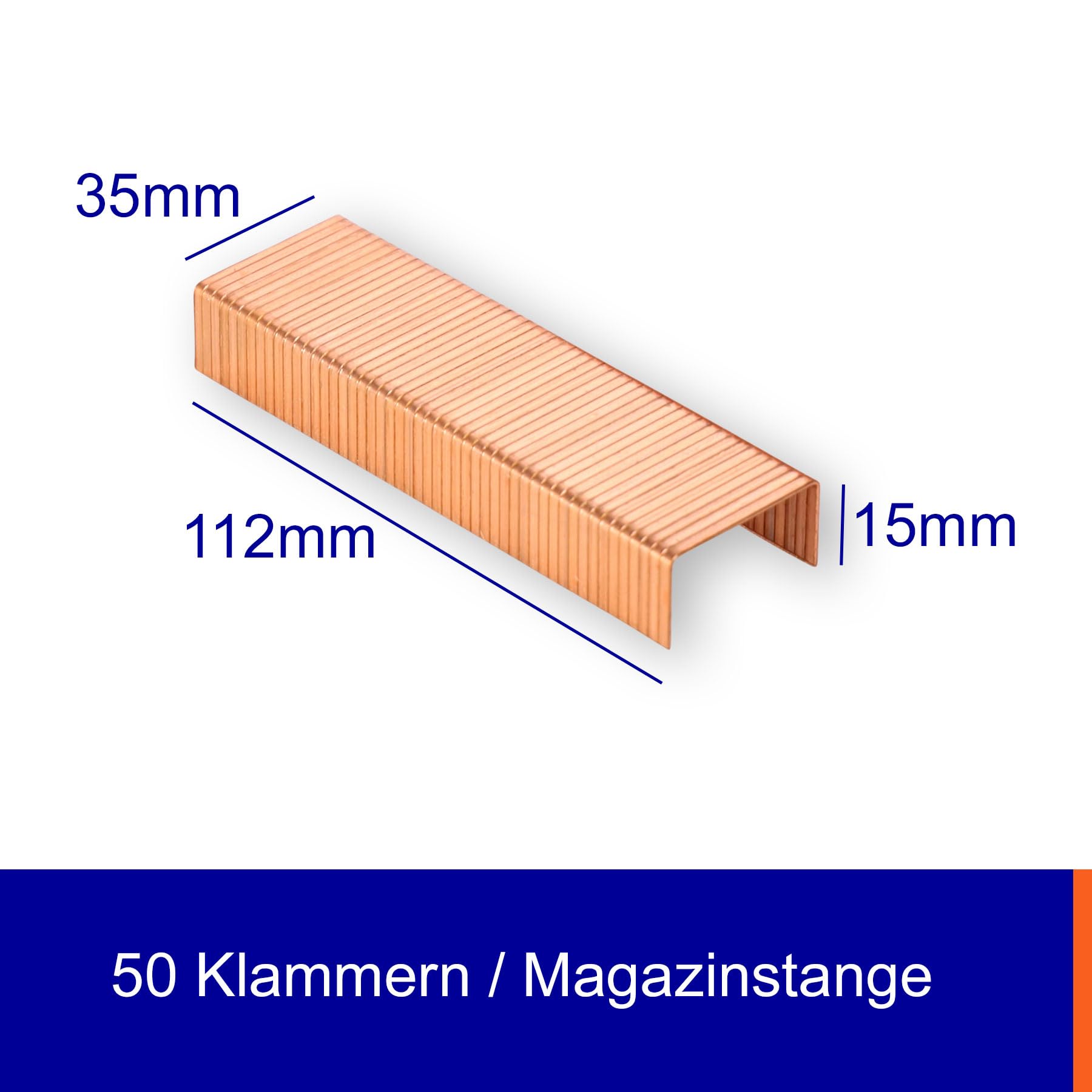 20.000 Stück Heftklammern für Kartonagen, JK560-15K, Breitklammer 35/15 für Kartonverschlusshefter | Klammerlänge 15mm | Klammerbreite 35mm | ideal zum Verschließen von Kartons aus Wellpappe