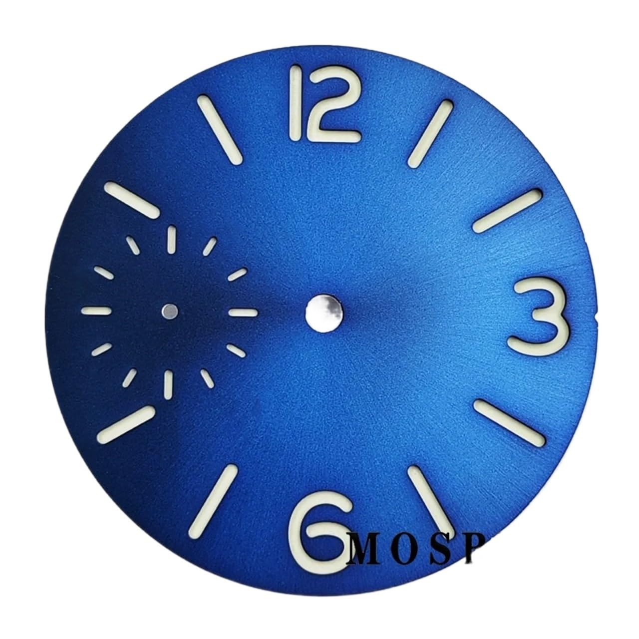 Cadran de montre vert de 37mm aux finitions soignées pour calibre ETA 6497