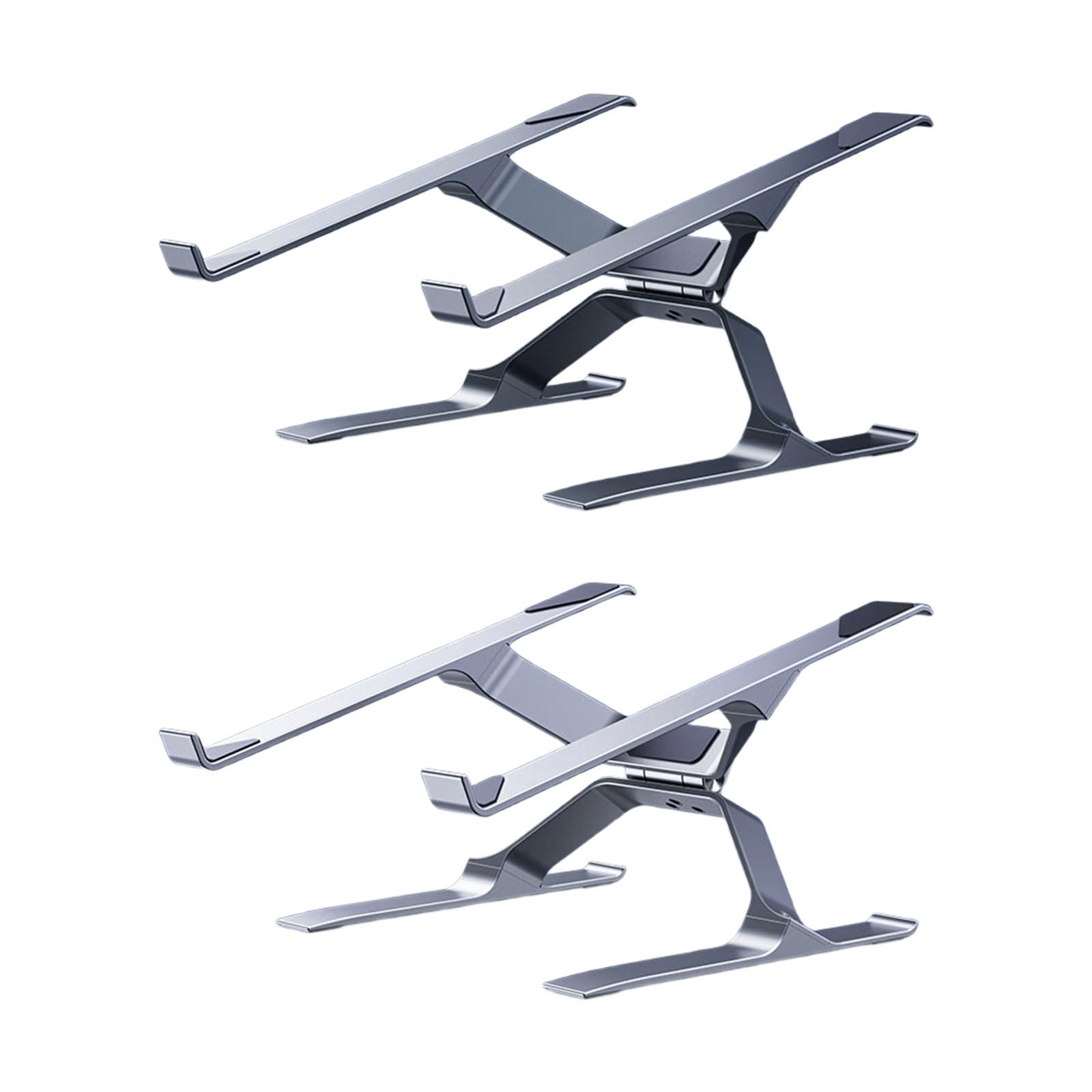 Soporte de aluminio para portátil con rejillas de ventilación de refrigeración de altura ajustable y plegable, soporte ergonómico para computadora portátil, soporte ergonómico para el hogar