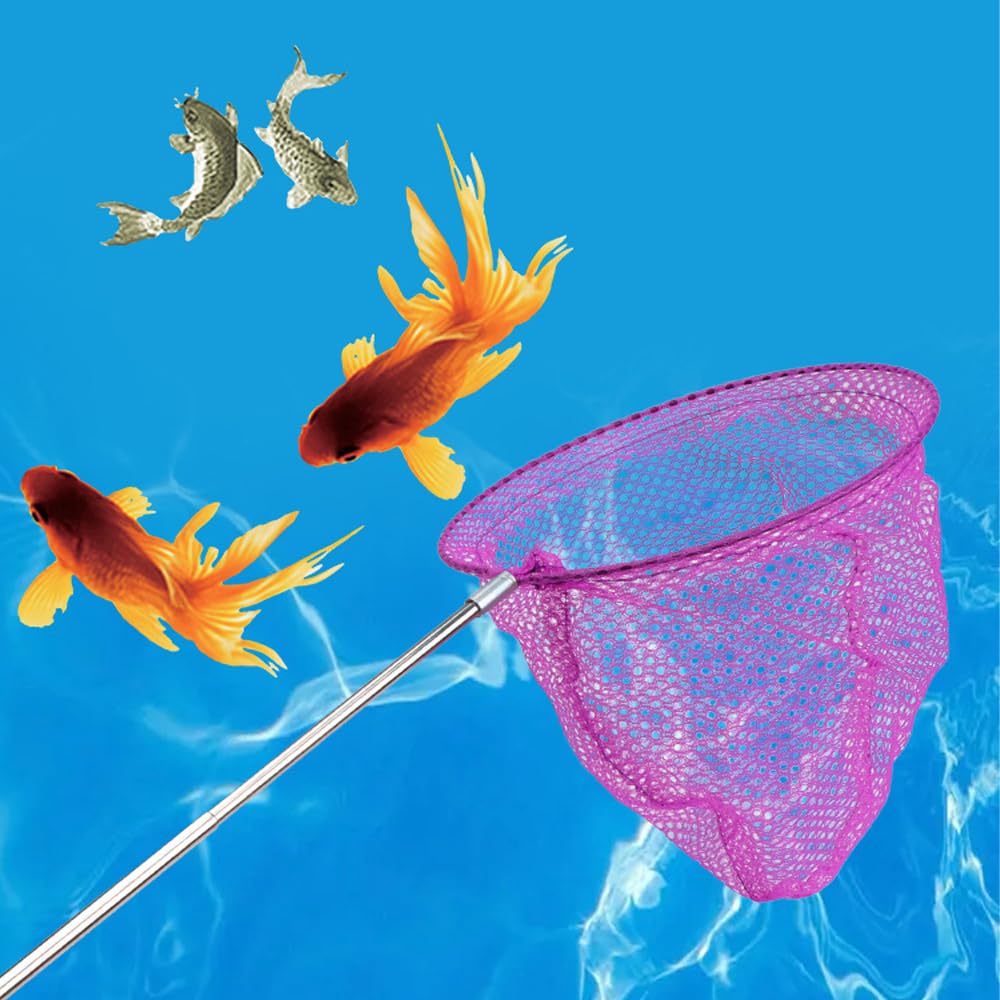 Teleskop Kinder Kescher, 4 Stück Schmetterlingsnetz with 4 Stück Faltbarer Eimer, Ausziehbar Schmetterlingsnetz für Fangen von Insekten kleinen Fischen Outdoor Strand Garten Aktivitäten