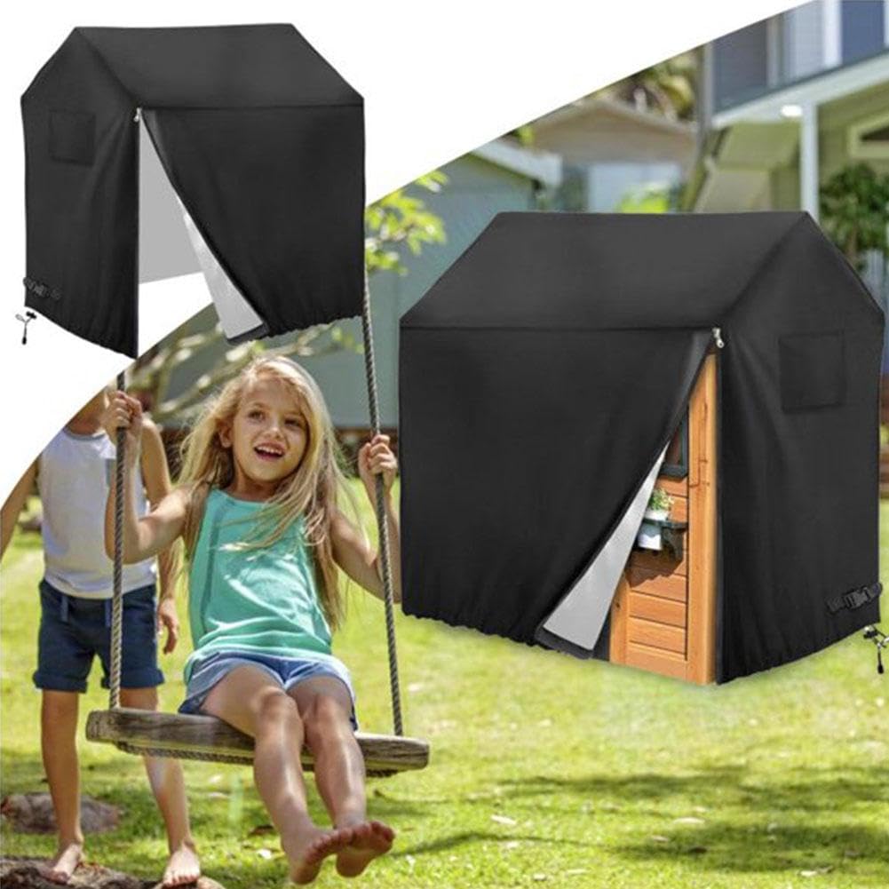 Bache Cabane de Jardin pour Enfant, Housse Exterieure en Tissu Oxford 421D Résistante aux UV et à la Poussière (L134xW131xH135cm