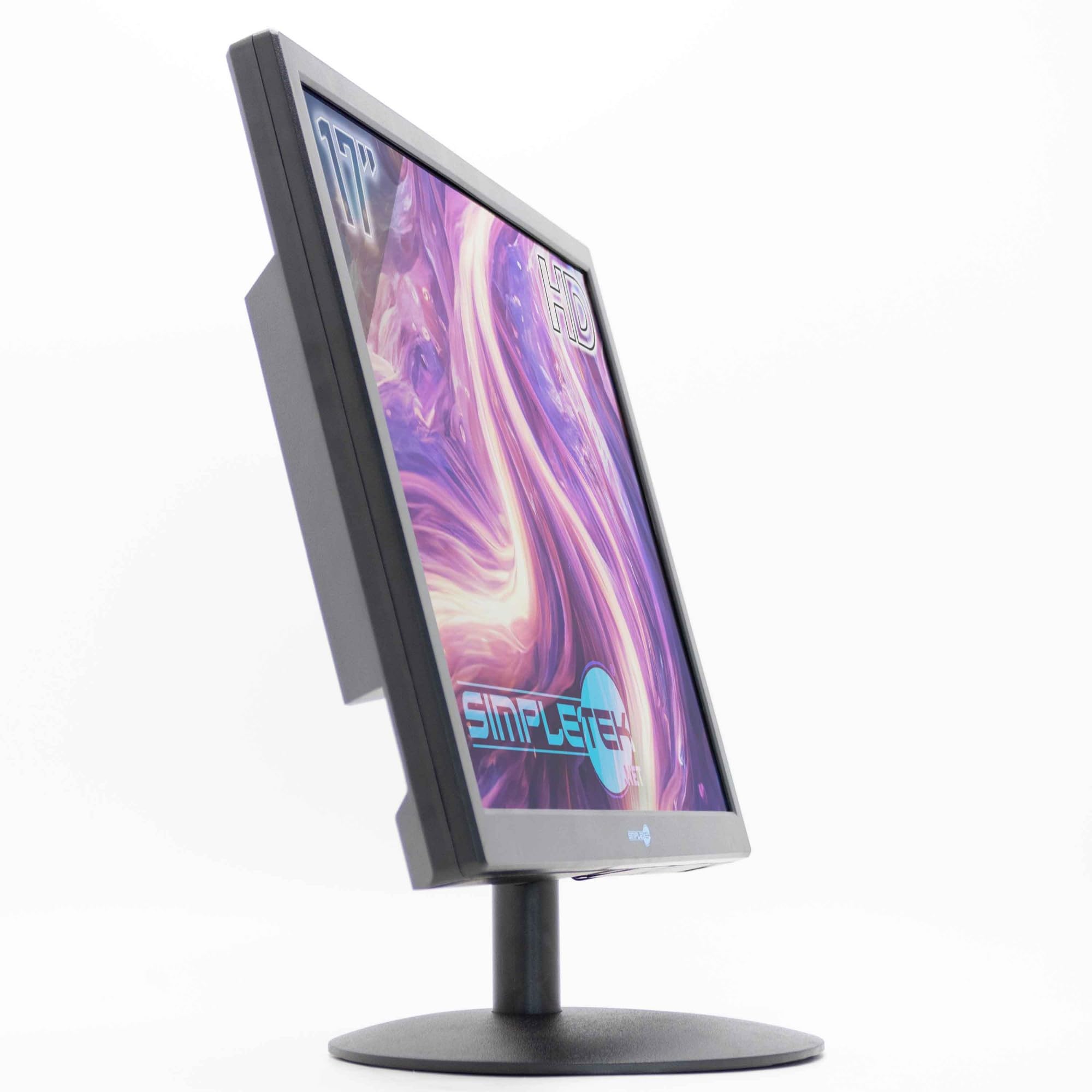 SIMPLETEK - Monitor HD 17" 4:3 5:4 | HDMI VGA | Speaker integrati | VESA 75x75mm | Ideale per Casse DVR Sistemi di Sicurezza Uffici
