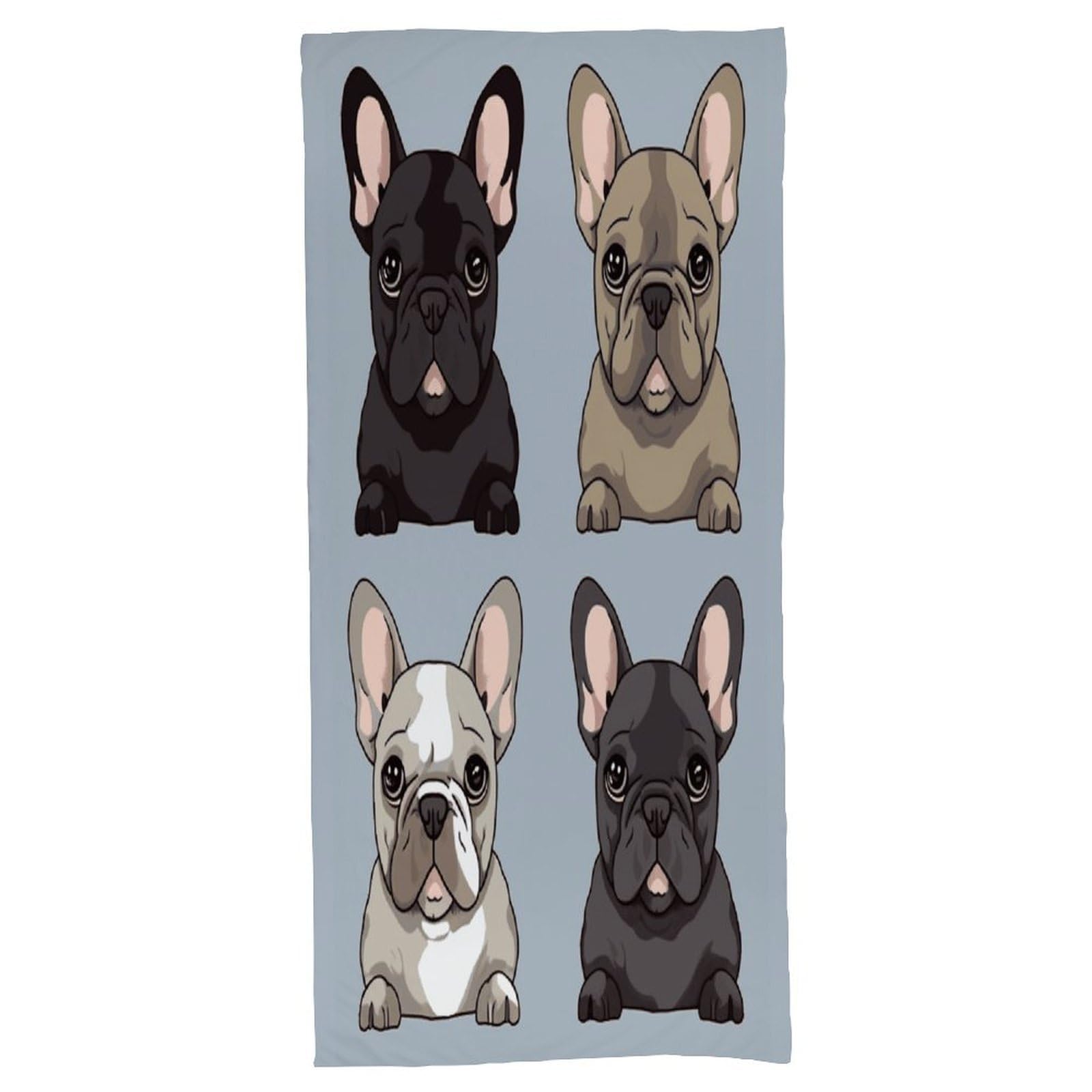 Fekiloot Men's Style French Bulldog Bath Towel Highly Absorbent,Beach Towels For Wo,Pool Towel Bathroom Essential For Beach,Gym,Travel, Camp