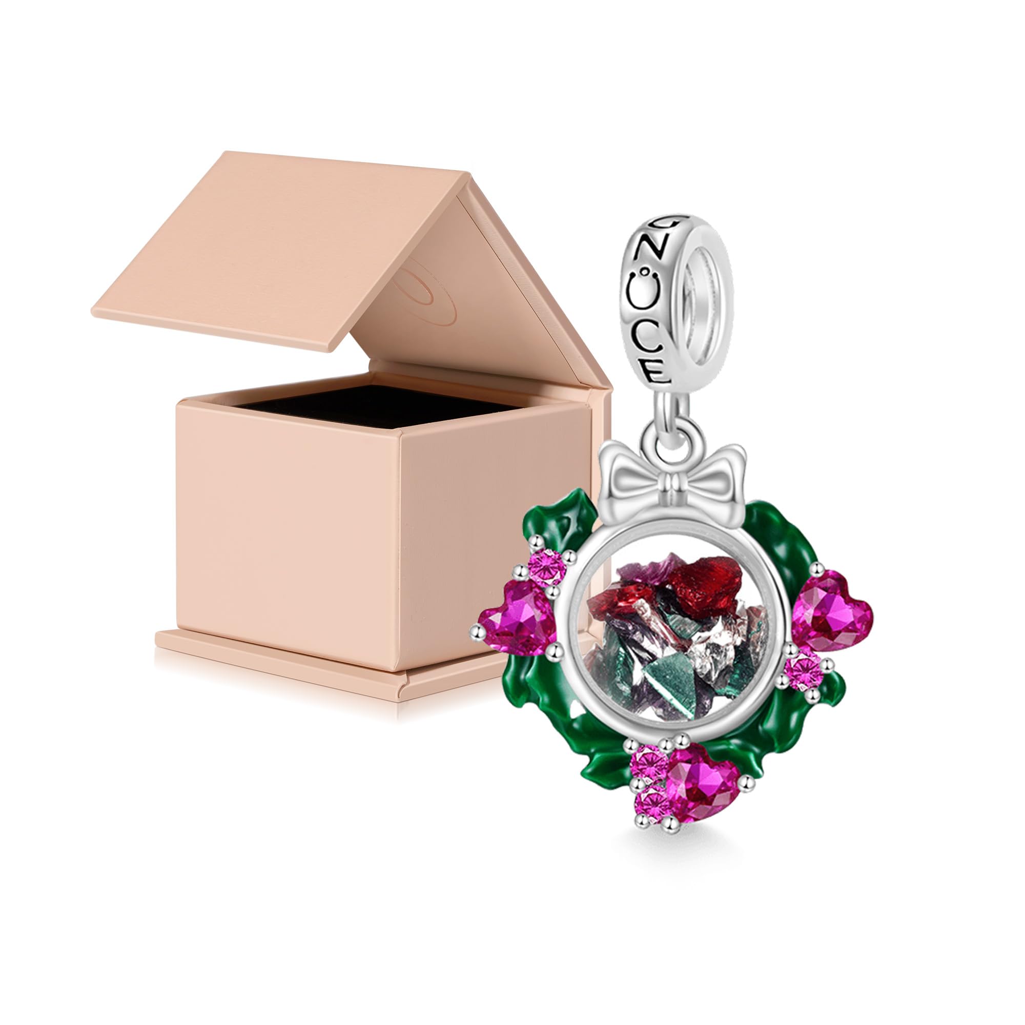 GNOCE Christmas Charm Sterling Silver Pendant Bead
