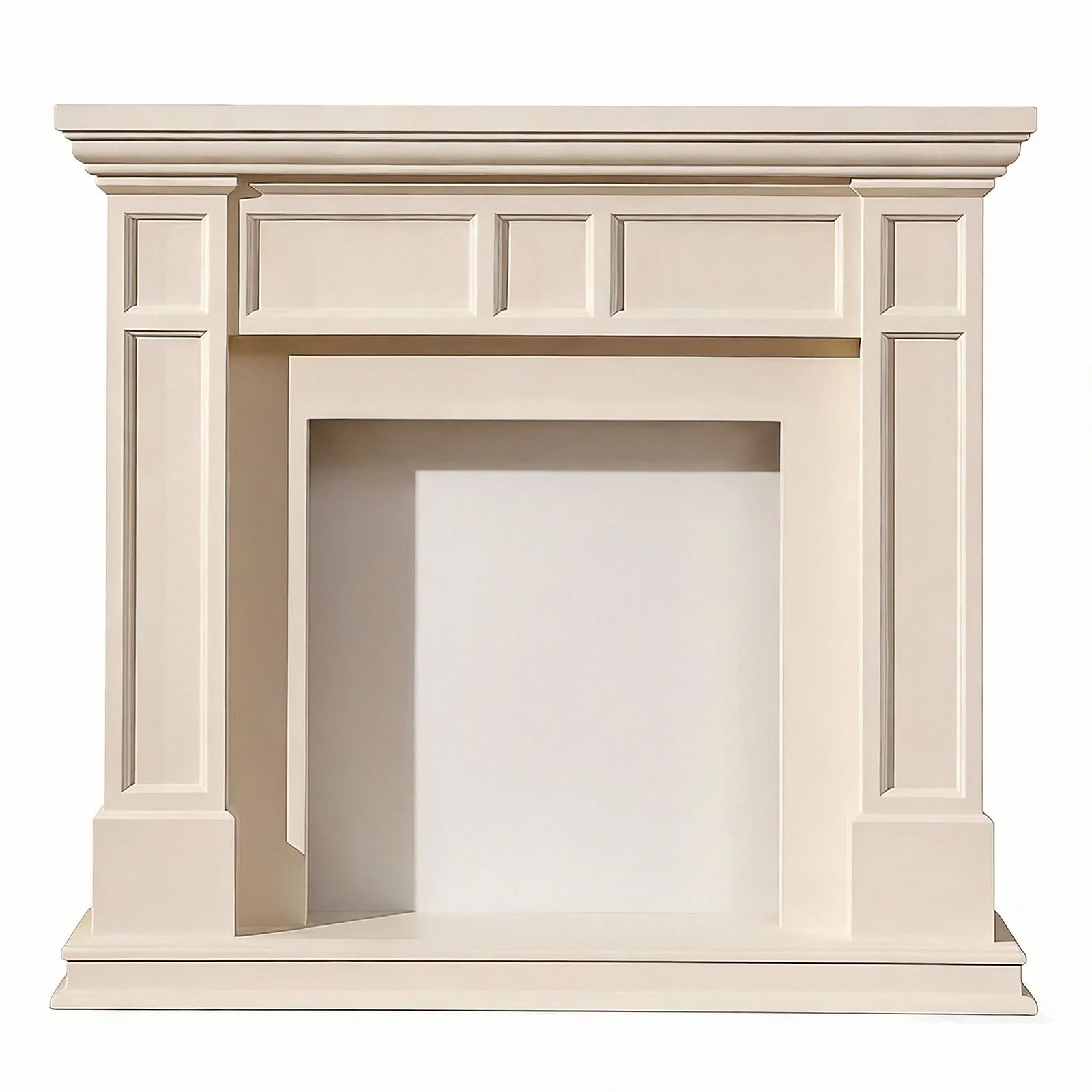 Mantels Surrounds Traditional Wood Fireplace Mantel Surround Cream White Decorated Frame