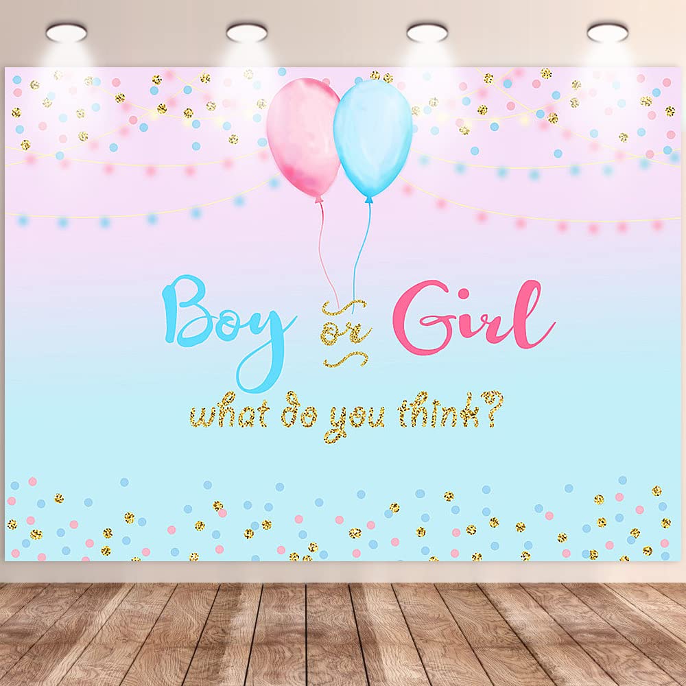 Buy Gender Reveal Decorations Gender Reveal Backdrop Boy or Girl Pink