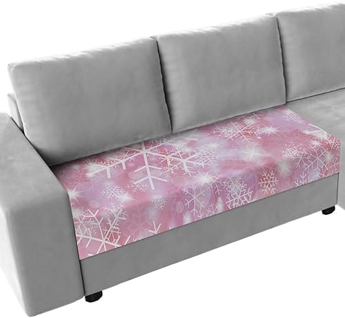 Miniatura 8 de Fundas de cojín para sofá, fundas de cojín para sofá, calcetines rosados de Navidad con muñeco de nieve, fundas elásticas para sofá, fundas