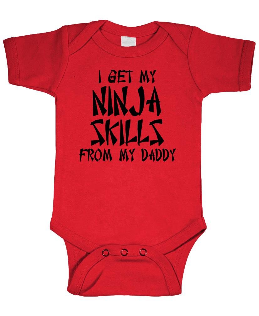 I GET My Ninja Skills from Daddy MMA BJJ - Cotton Infant Bodysuit