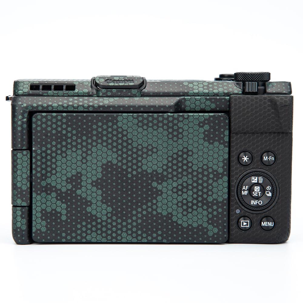 Protective Sticker for Camera Body for Canon PowerShot V1 Anti-Scratch Cover Skin Sticker 3M Materail (Honeycomb Green)