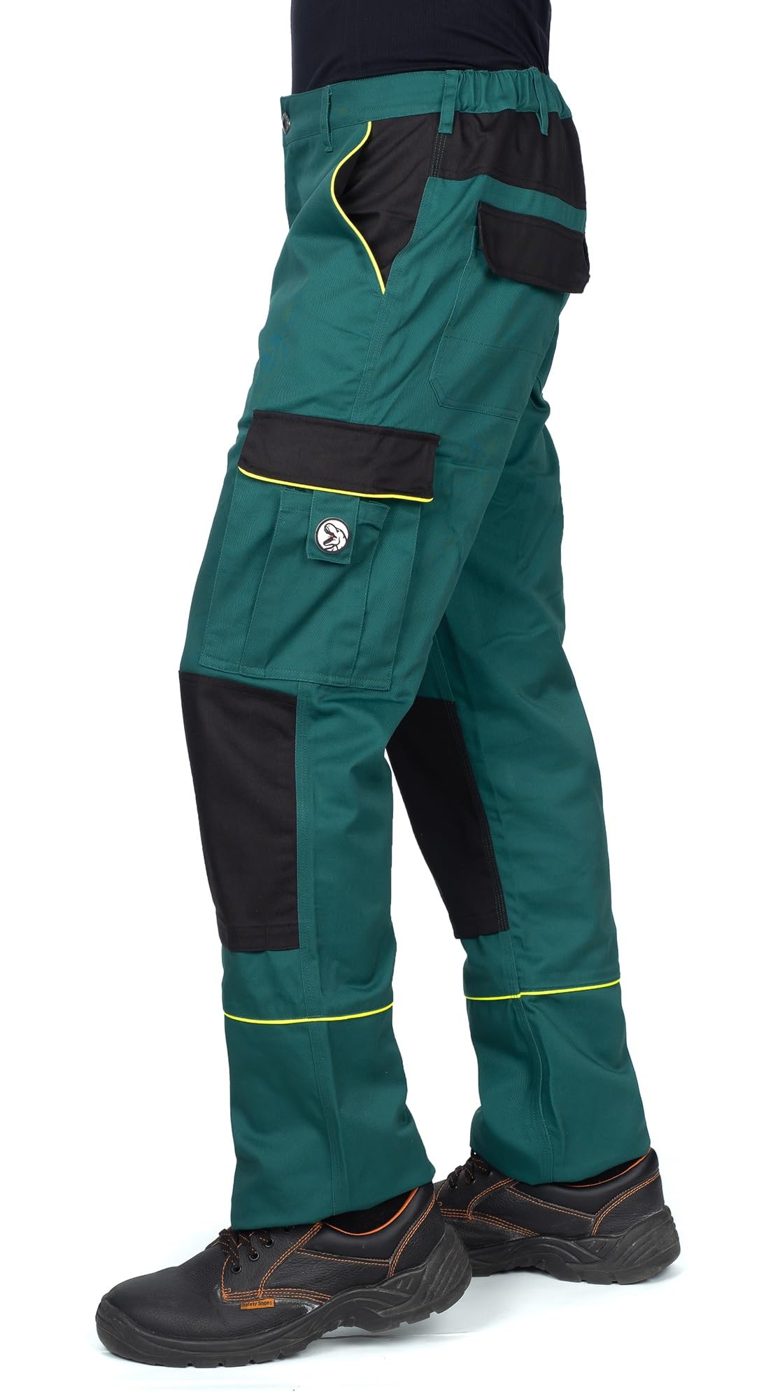 DINOZAVR Fortum Pantalones de Trabajo Estilo Cargo para Hombre - Resistentes, con Bolsillos multifuncionales y Rodilleras y Franjas Reflectantes