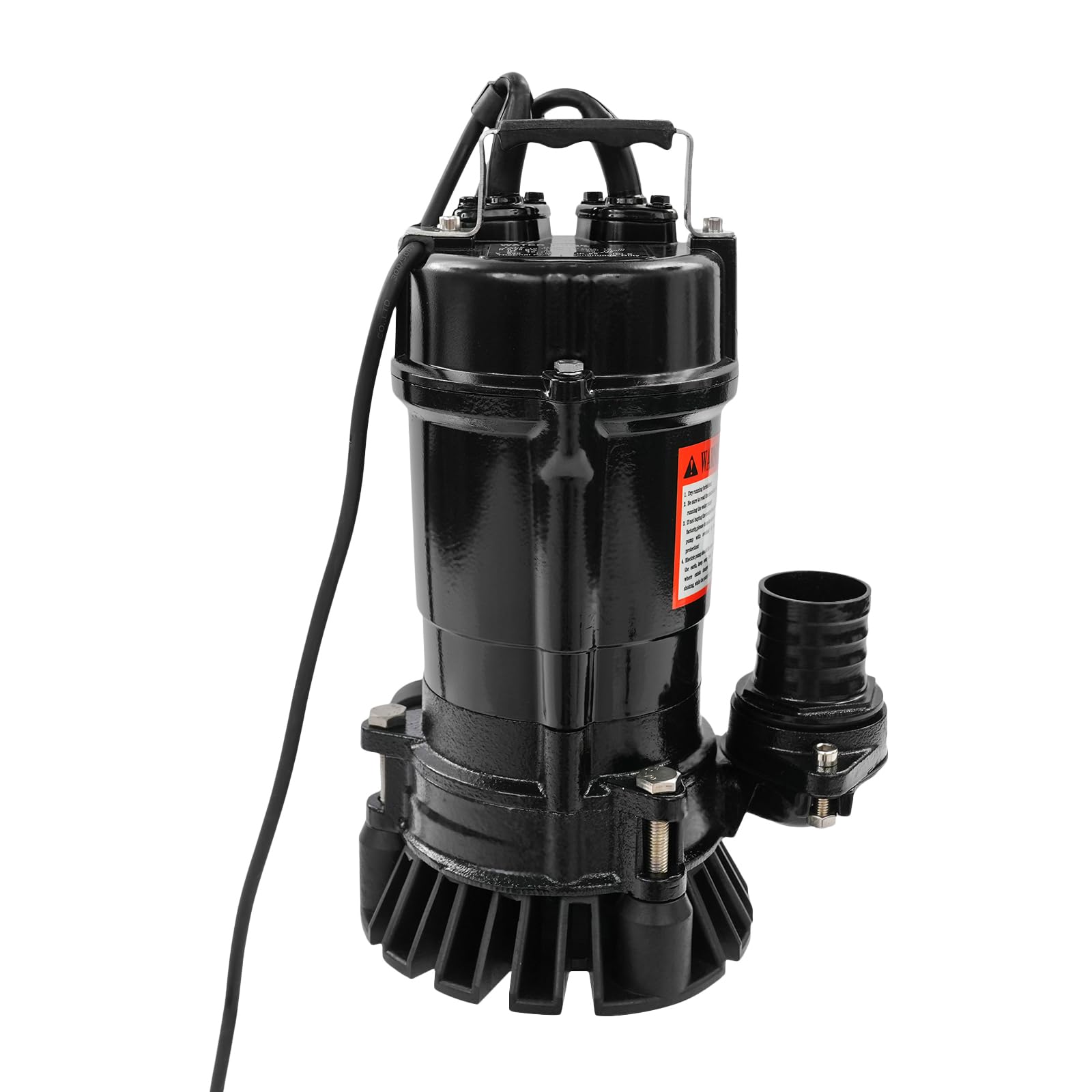 Fäkalienpumpe 750W 1 PS Abwasserpumpe 2850 U/min Schmutzwasserpumpe Tauchpumpe mit Tragegriff, 24x36cm, für Außentanks, Keller, Kanalisation, Kläranlagen