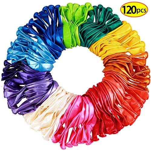Felice Arts 12 Kinds of Rainbow Colorful Party Latex Balloons for Birthday,Wedding,Baby & Bridal Shower Party Decoration,Children\'s Day Supplies(12in&120pcs)