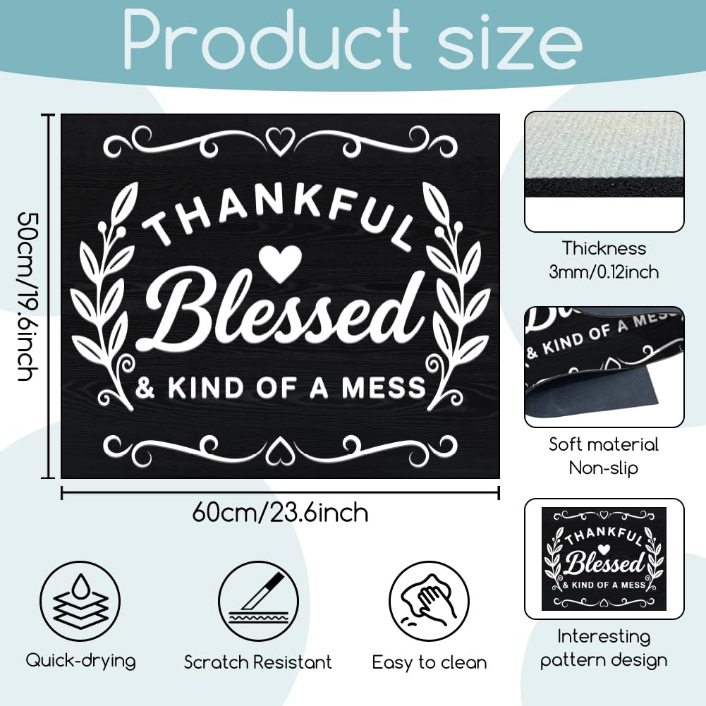 GLOBLELAND Housse Non Poussière pour Lave Linge/Sèche Linge Blessing 23.6 x 19.7 pouces Protection Nondérapante pour le Dessus de la Machine à Laver Idéale pour la Buanderie Ou le Salon.