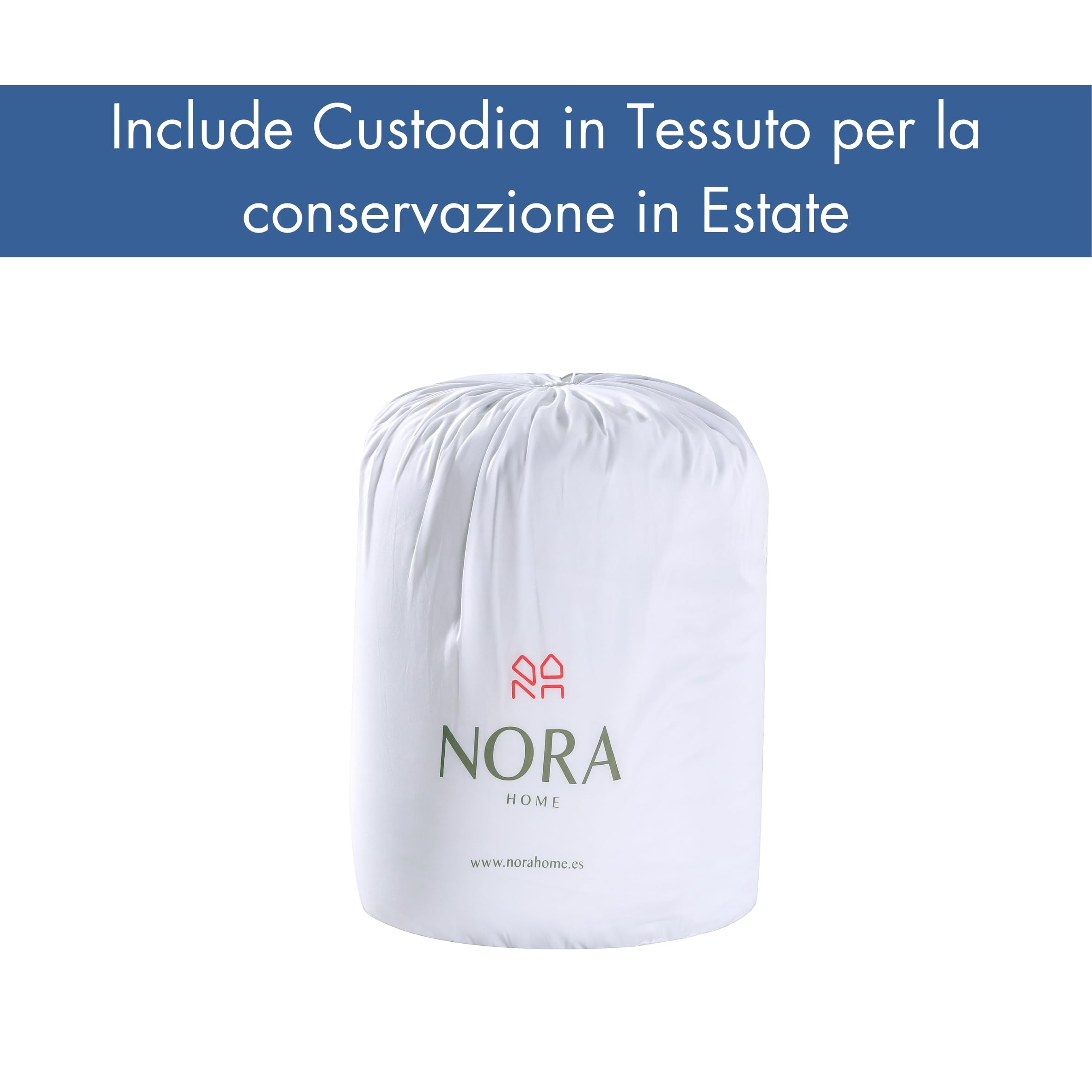 NORA HOME Piumone Matrimoniale Invernale 240x220. Antiacaro. Antibatterico. Fibra 3D. Livello Termico Molto Elevato 4.5/5. Piumino Caldo 400 gr/m² Bianco - OSLO.