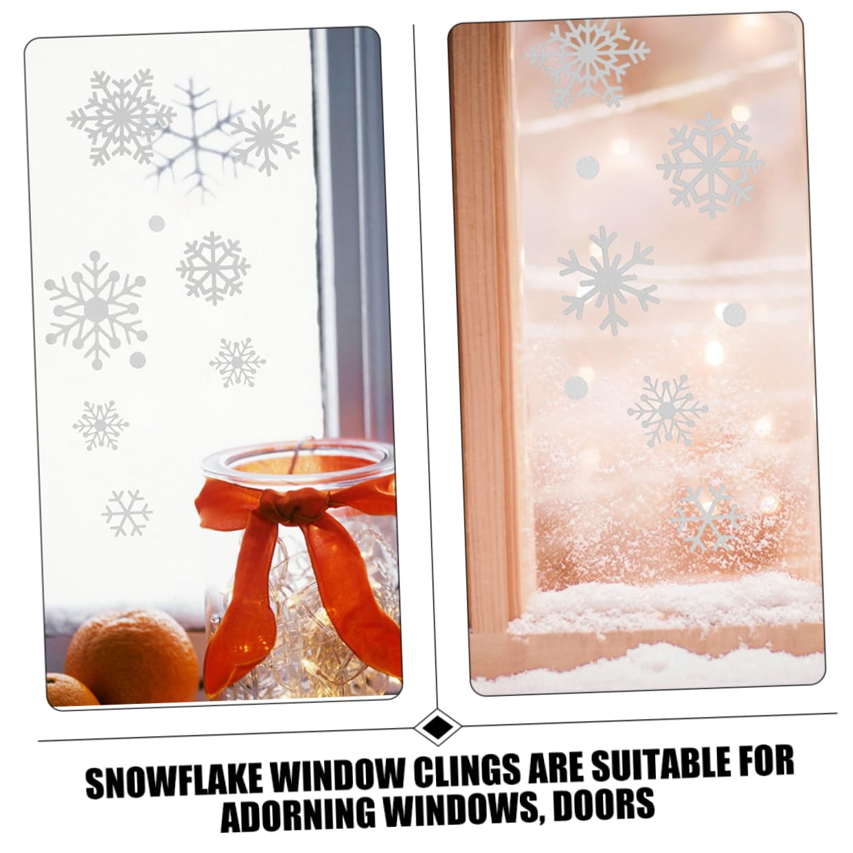 HOMSFOU 5blätter Schneeflocken Fensteraufkleber Glitzer Weihnachts Fenstersticker Bogen Klebebilder Fenster Weihnachten Weihnachtssticker Fenster Fensteraufkleber Weihnachten