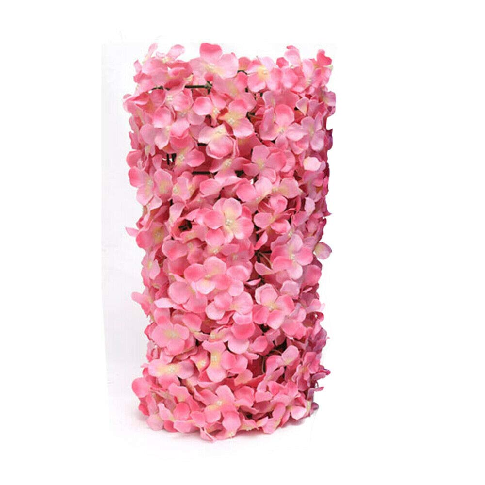 Künstliche Blumenwand, Kunststoff-Seidenzaun, Wandpaneel, 16 x 24, 10 Stück, Rosa, Gartenzaun, Hochzeitszimmerwand