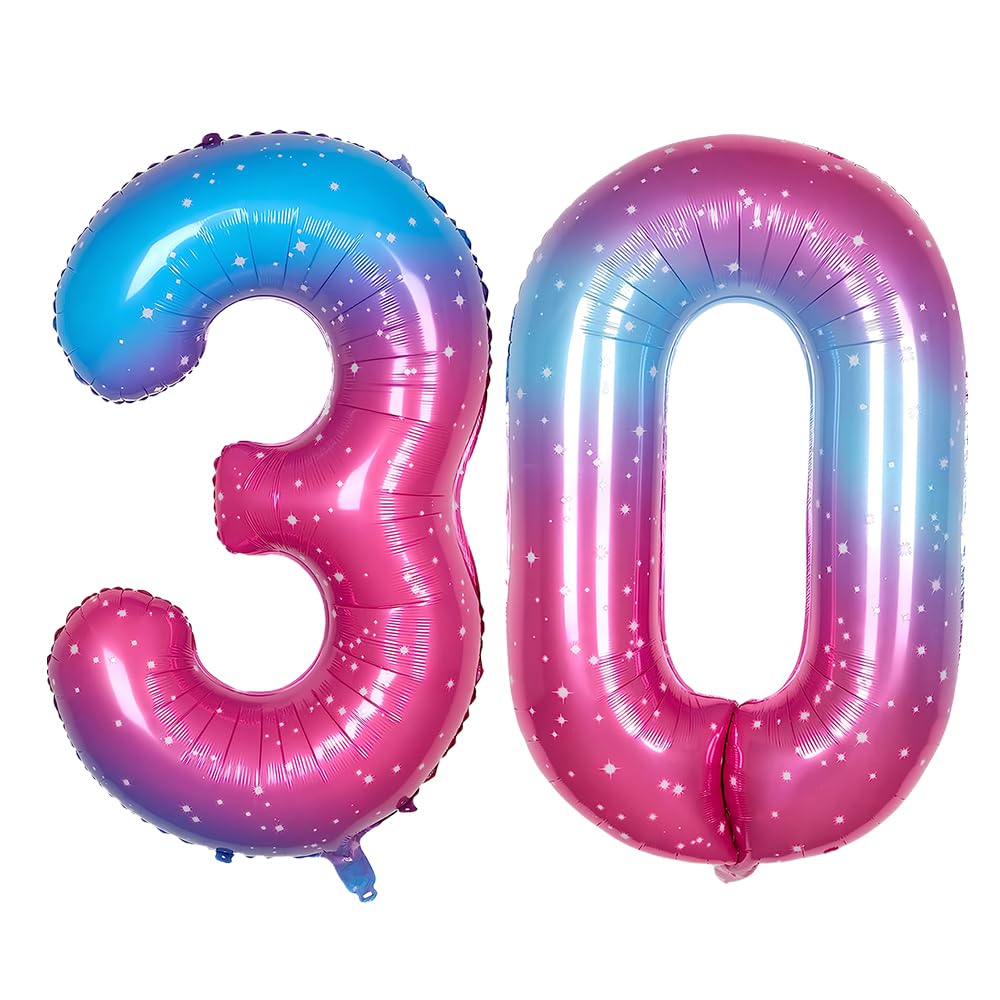 Foil Globo Número 5 Azul 40" (101cm), Inflable Helio o aire, Gigante Numeros 0-9, 10-19, 20-29, 30-100, Grande Globos Decoración para La Boda Aniversario y Cumpleaños Fiestas — view 31