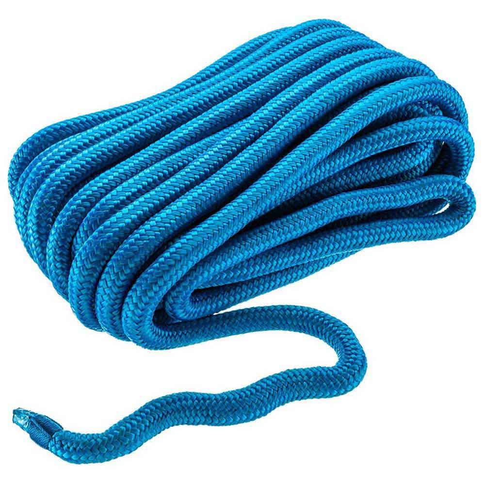 Seachoice Double-Braid Nylon Dock Line w/Eye Splice, Pre-Shrunk, Heat Stabilized, 3/4 in. X 50 Ft., Blue