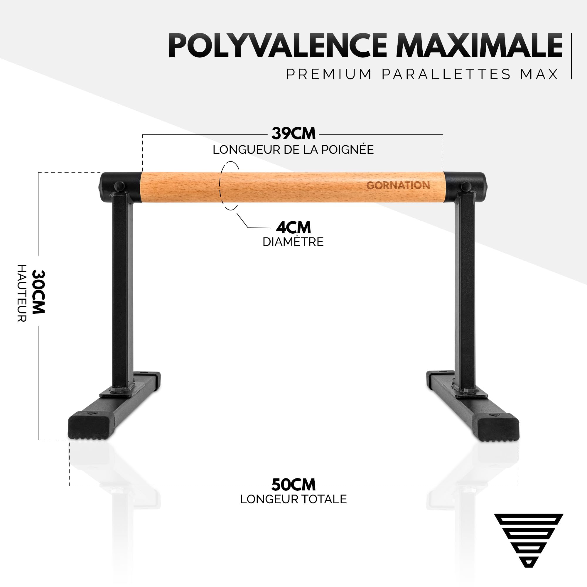 Parallettes GORNATION 3 Tailles – Barres Parallèles Premium Street Workout – France