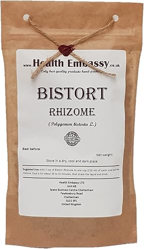 Rizoma Bistort (Polygonum Bistorta - Bisortae Rhizoma) Health Embassy - 100% Natural (1.76 oz)