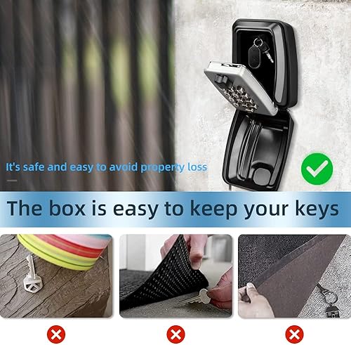 Miniatura 5 de RESET -G14 Caja de bloqueo de llave de 4 dígitos con grillete, caja de bloqueo de botón y carcasa protectora para exteriores resistente a la