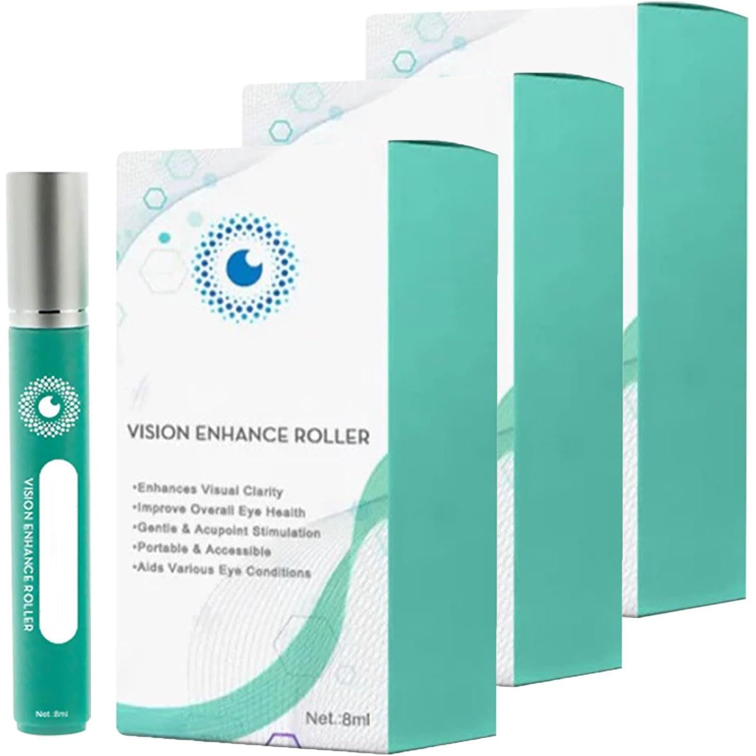 Medilisk - Medilisk Vision Enhance Roller, Vision Enhance Roller Medilisk, Ophthalmic Vision Enhance Roller, Relieve Eye Strain, Enhances Visual Clarity (3pcs)