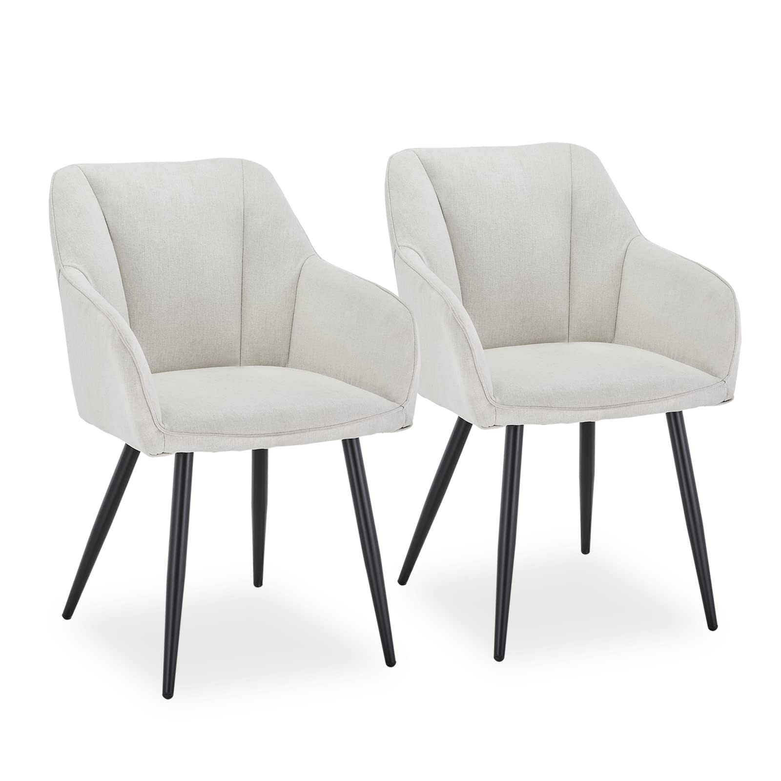CLIPOP Sedia da pranzo 2/4 pezzi Set in velluto Sedia con braccioli e gambe in metallo Sedia imbottita Sedia da cucina Sedia lounge (2, Blu